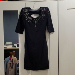 H&M rhinestone backless minidress